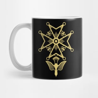 The Huguenot cross is a Christian religious symbol Mug